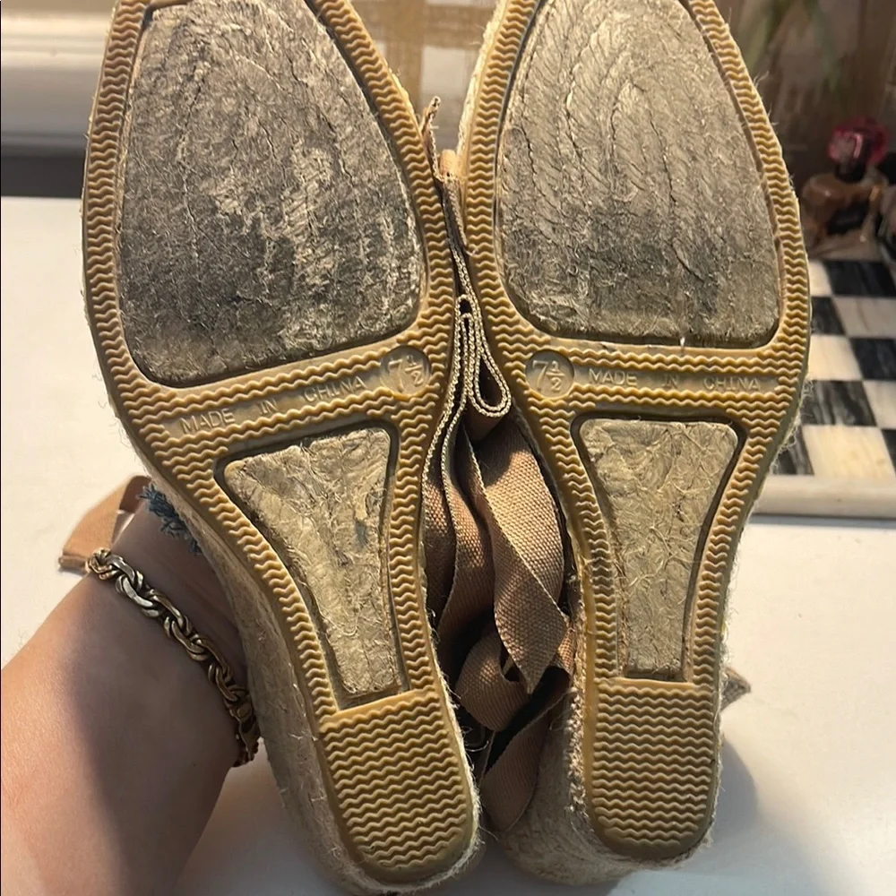 American Eagle Denim Blue and Tan Espadrille Slip-Ons - Picture 16 of 16